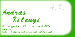 andras kilenyi business card